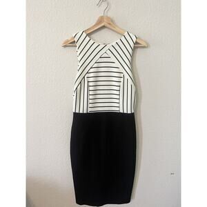 Lulus Black and White Striped Shirt Dress Size Medium